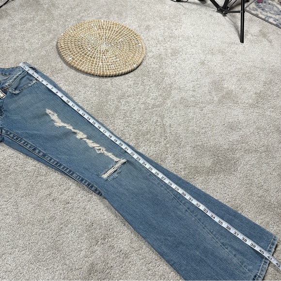 True Religion Women’s Snakeskin Flap Pockets Joey Boot Cut Jeans Low Rise 30 - Picture 14 of 15